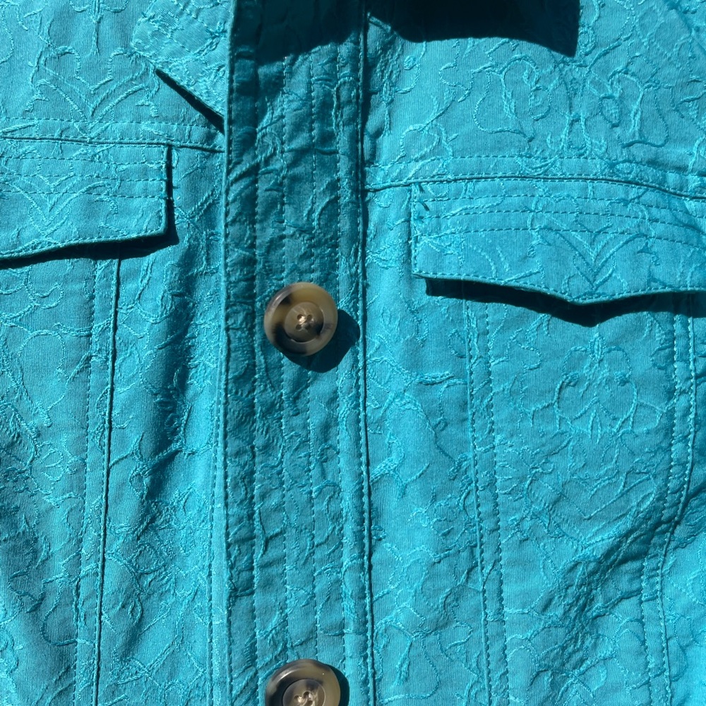 Coldwater Creek Women's Teal Jacket Size 14P - Picture 2 of 13